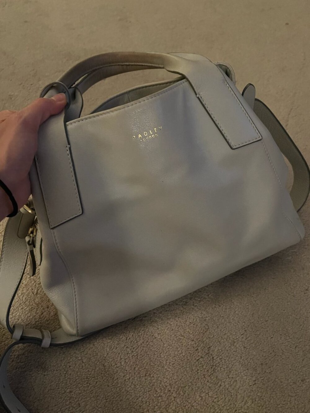 Radley London Womens Baylis Road Multiway Top Handle Leather Handbag, Gray